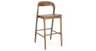 Lot de 2 chaises de bar en teck Miley - Naturel - 1