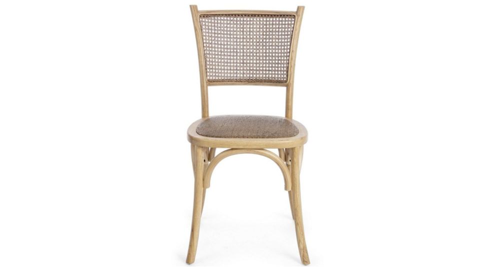 Lot de 4 chaises en bois d'orme Carrel