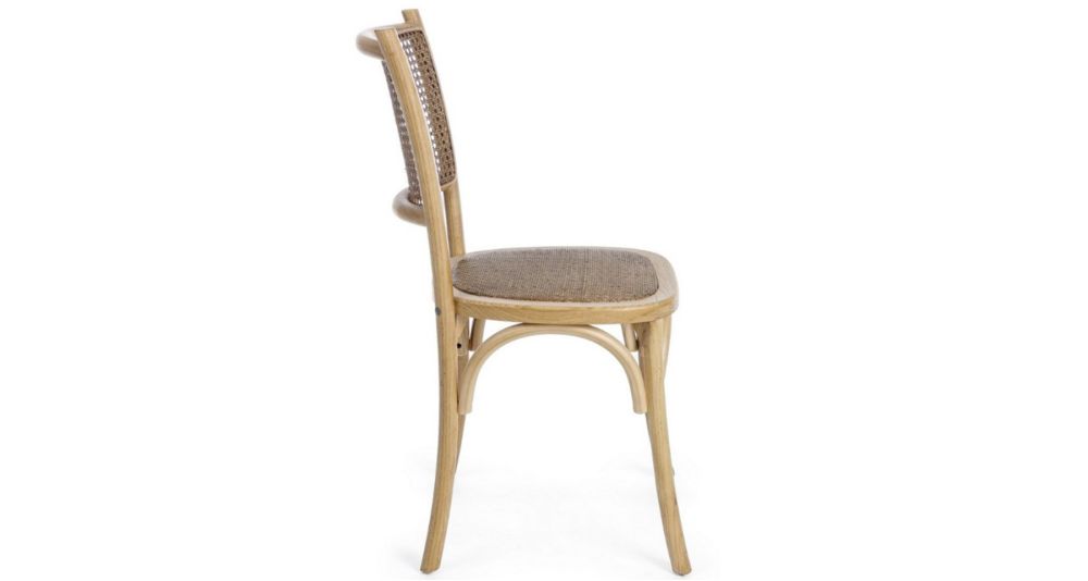 Lot de 4 chaises en bois d'orme Carrel