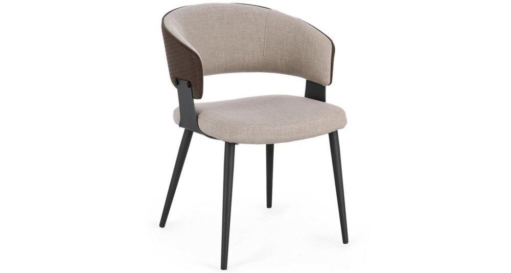 Lot de 4 chaises bi-matière Romy