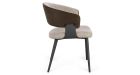 Lot de 2 chaises bi-matière Romy - Marron - 3