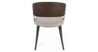 Lot de 2 chaises bi-matière Romy - Marron - 5