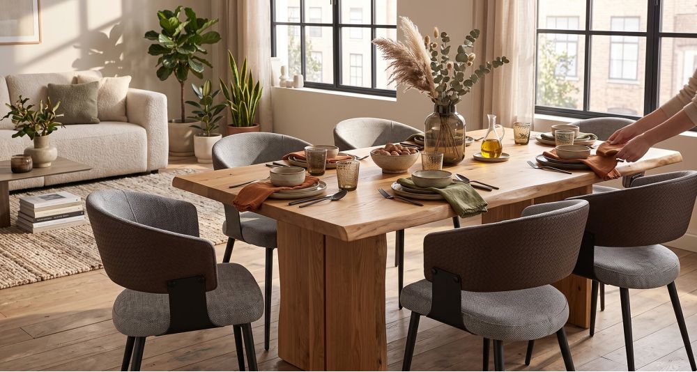 Lot de 4 chaises bi-matière Romy