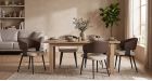 Lot de 2 chaises bi-matière Romy - Marron - 7