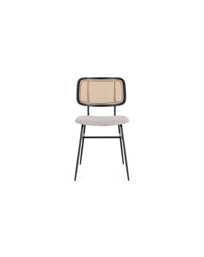 Lot de 4 chaises effet rotin Glenna - Naturel - 1