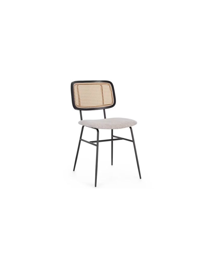 Lot de 4 chaises effet rotin Glenna - Naturel - 1