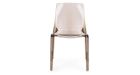 Lot de 4 chaises transparente Adèle - Café - 1