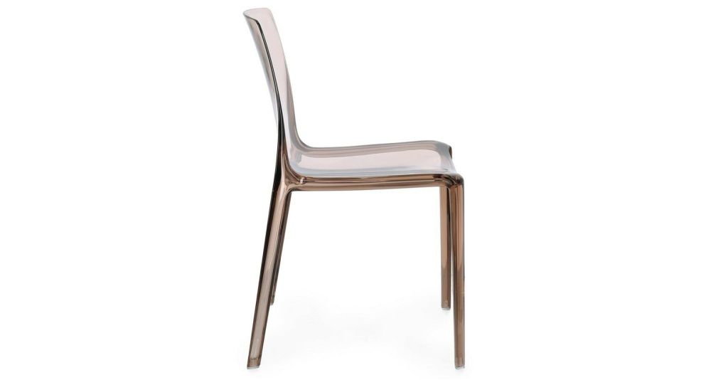Lot de 4 chaises design transparentes Adèle