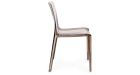Lot de 4 chaises transparente Adèle - Café - 3