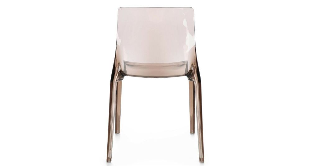 Lot de 4 chaises design transparentes Adèle