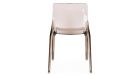 Lot de 4 chaises transparente Adèle - Café - 4