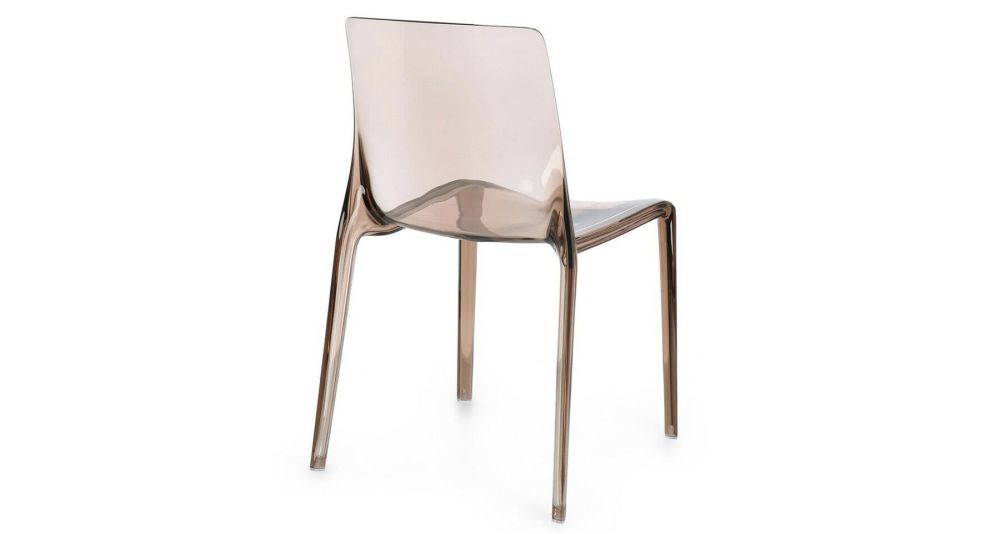 Lot de 4 chaises design transparentes Adèle