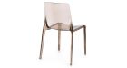 Lot de 4 chaises transparente Adèle - Café - 5