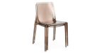 Lot de 4 chaises transparente Adèle - Café - 6