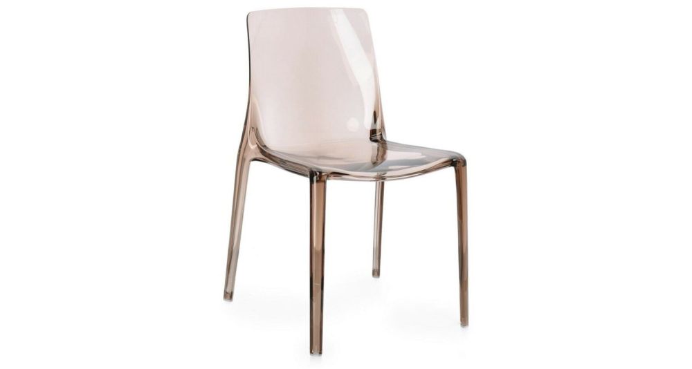 Lot de 4 chaises design transparentes Adèle
