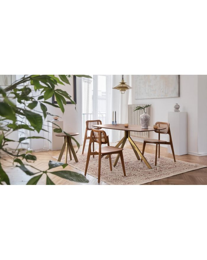 Lot de 2 chaises en boise de teck Abby - 1