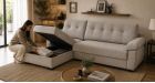 Canapé d'angle convertible personnalisable César - ambiance - 3