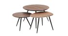 Tables basses gigognes en bois recyclé Simone - Lot de 3 - Athezza - 2