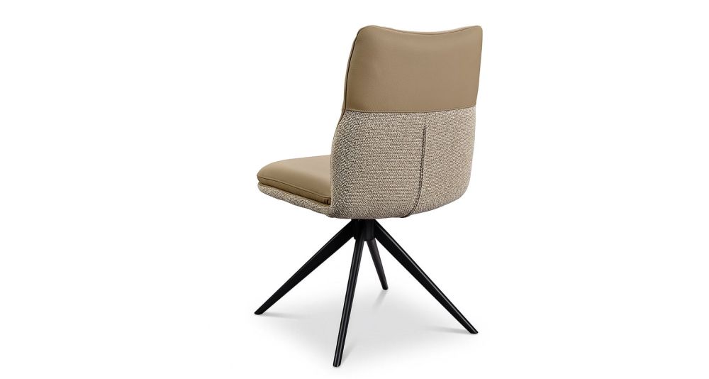 Lot de 2 chaises de repas en cuir Eva