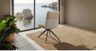 Lot de 2 chaises de repas en cuir Eva - beige - vue de dos - ambiance 