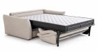 Canapé convertible Rapido dossier haut matelassé Dolce - Fond blanc - Déplier - Tissu Beige - 1
