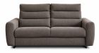 Canapé convertible Rapido dossier haut matelassé Dolce - Fond blanc - De face - Tissu Marron- 1