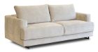 Canapé convertible dossier relevable Giuliano - Tissu Beige -  Fond Blanc - De côté - 1