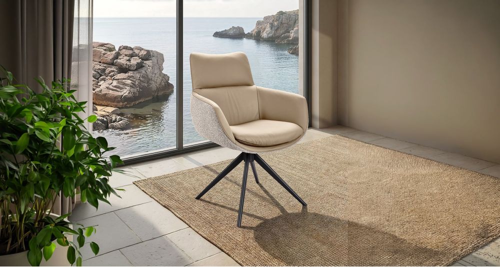 Lot de 2 fauteuils de repas en cuir Eva