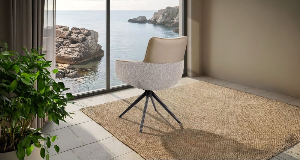 Lot de 2 fauteuils de repas en cuir Eva