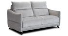 Canapé convertible Rapido compact dossier haut Umberto - Tissu Gris - Fond blanc - De côté - 1