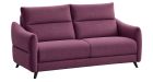 Canapé convertible Rapido compact dossier haut Umberto - Tissu Violet - De côté - Fond blanc - 1 