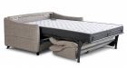 Canapé convertible Rapido compact dossier haut Umberto - Tissu Gris - Déplier - Fond blanc - 1