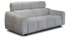 Canapé convertible Rapido matelassé à gros carreaux Lorenzo - Tissu Gris - Fond blanc - De côté - 1