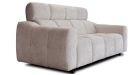 Canapé convertible Rapido matelassé à gros carreaux Lorenzo - Tissu Blanc - Fond blanc - De coté - 1