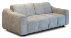 Canapé convertible Rapido dossier bas matelassé Ovierto - Tissu gris -  Fond blanc - De côté - 1
