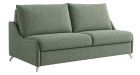 canapé convertible Rapido ultra compact Siena - Tissu vert -  Fond blanc - De côté - 1