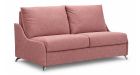 canapé convertible Rapido ultra compact Siena - Tissu Rose - Fond blanc - De côté - 1