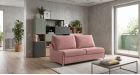 canapé convertible Rapido ultra compact Siena - Tissu Rose - Ambiance - De côté - 1