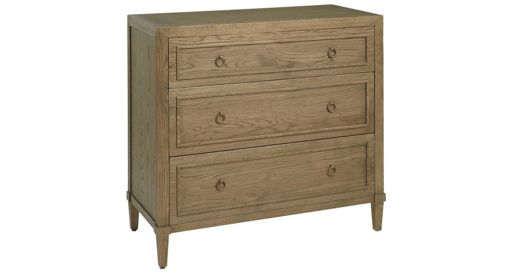 Commode Arianne à 3 tiroirs, finition blanc ivoire – Blanc d’Ivoire