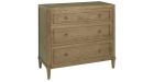 Commode en chêne avec poignées en cuivre Arianne - de côté - 1