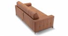 Canapé convertible cuir capitonné Rapido Lucca - Cuir terracotta - De dos - 1