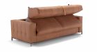 Canapé convertible cuir capitonné Rapido Lucca - Cuir terracotta - Déplier - 1