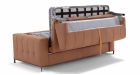 Canapé convertible cuir capitonné Rapido Lucca - Cuir terracotta - Déplier - 2
