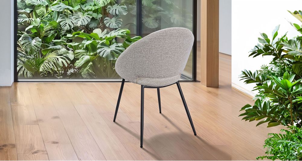 Lot de 2 chaises enveloppantes en tissu Lilou
