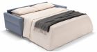 Canapé convertible cuir avec têtières réglables Amalfi - Tissu cuir bleu - Déplier- 5