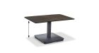 Table basse relevable en céramique avec roulettes Sicile - fond blanc - iron satin 