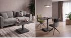 Table basse relevable en céramique avec roulettes Sicile - ambiance - iron satin 