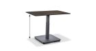Table basse relevable en céramique avec roulettes Sicile - fond blanc - hauteur - iron satin 