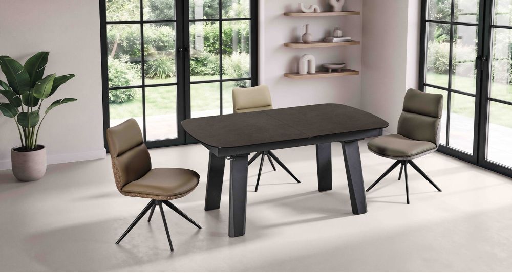 Table extensible en céramique avec allonge papillon Madrid