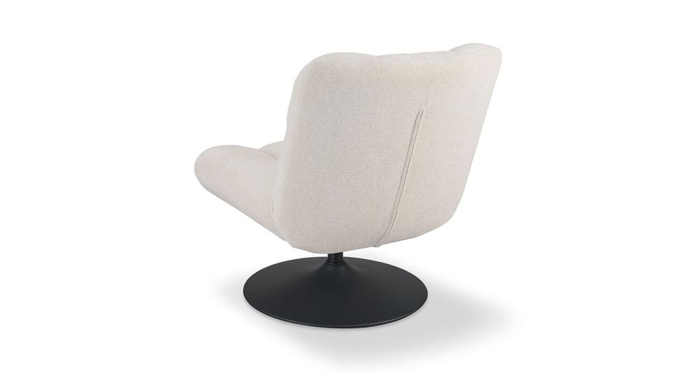 Fauteuil pivotant en tissu bouclé matelassé Angel’o